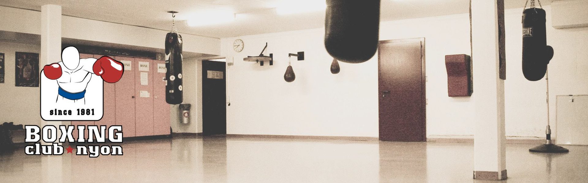 Vue panoramique de la salle d’entraînement du Boxing Club Nyon